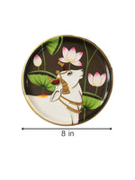 Buy 8" Brown Half Cow Pichwai Décor Plate
