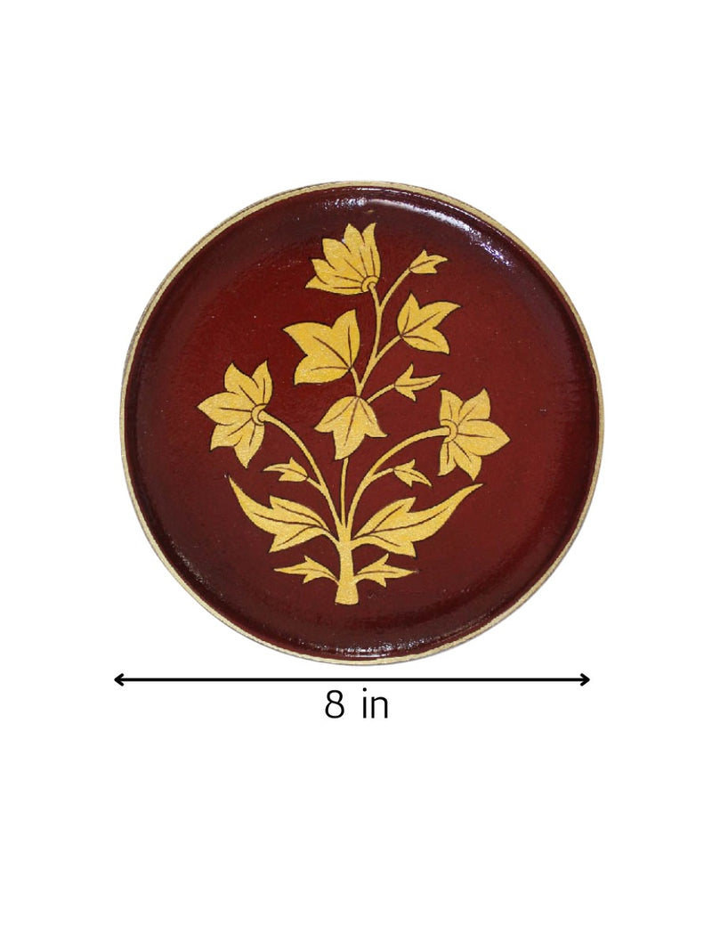 buy 8" Hand-painted Mughal Floral Decor plate