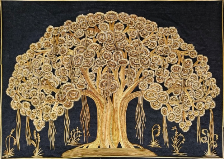 A Banyan Tree in Sikki Grass Craft by Dhirendra Kumar Thumbnail