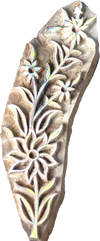Buy A Cluster of Floral Blossoms: Wooden Kalamkari Block by K. Gangadhar