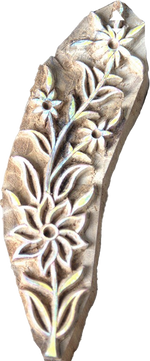 Buy A Cluster of Floral Blossoms: Wooden Kalamkari Block by K. Gangadhar