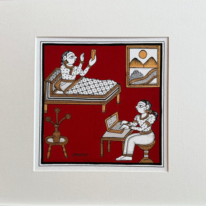 Buy A Contemporary Life: A Phad Painting by Kalyan Joshi