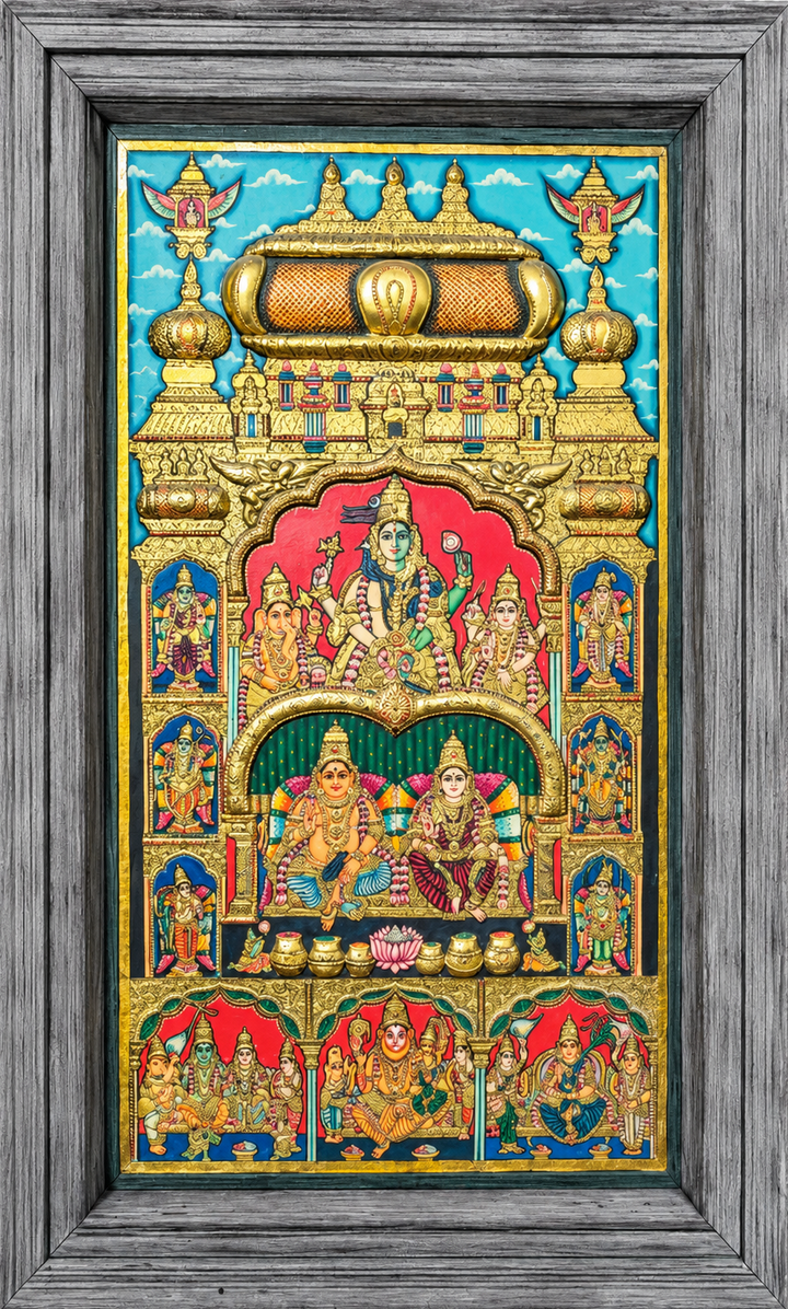 A Cosmic Ensemble in Tanjore by Tanjore Art Gallery Thumbnail