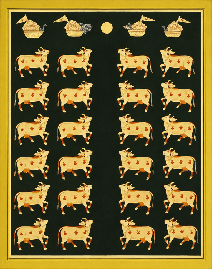 Gopala's Divine Herd in Pichwai by Dinesh Soni Thumbnail