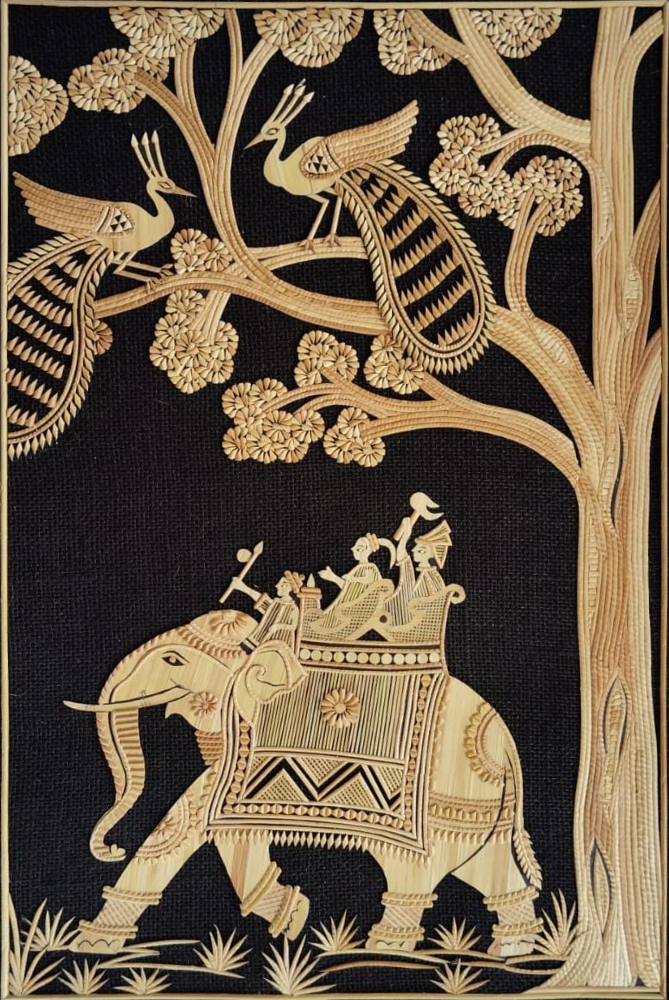 A Elephant Ride in Sikki Grass Craft by Dhirendra Kumar Thumbnail