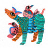 Buy A Harmonious Ensemble: A Deer with Birds in Gond by Kailash Pradhan