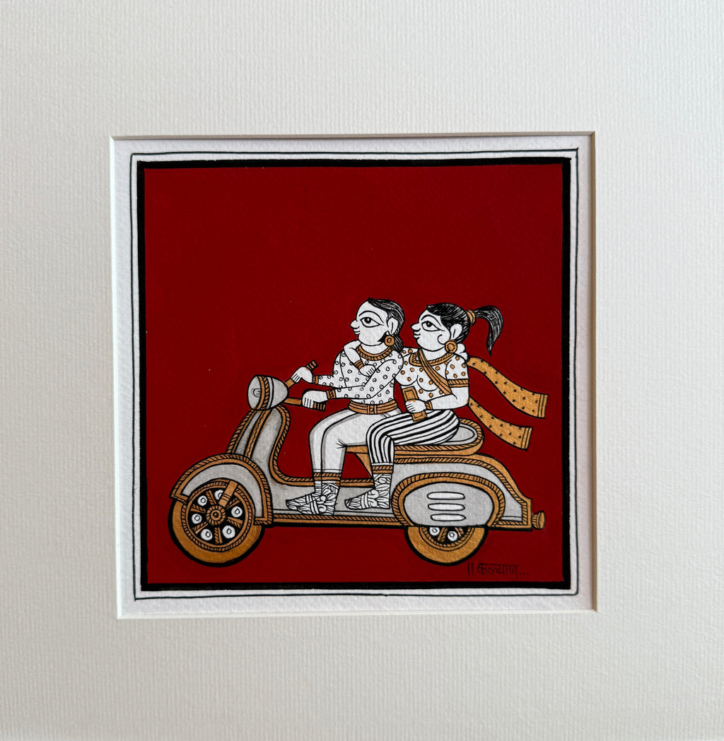 Buy A Modern Couple: Journey of Life in Phad Painting by Kalyan Joshi