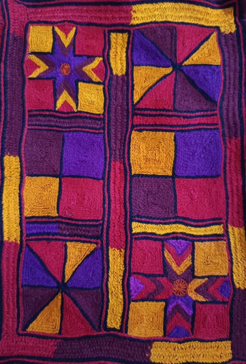 Buy A Tapestry of Color and Geometry in Banjara Embroidery by Sapavat Siddu