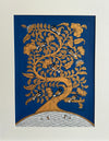 Buy A Whimsical Tree, Birds and Fishes: A Phad Painting by Kalyan Joshi