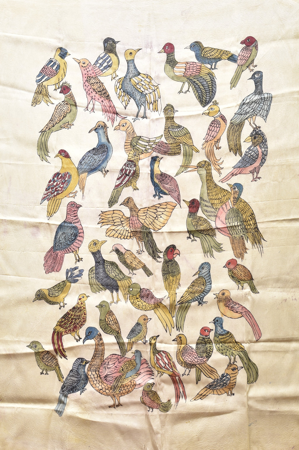 A flock of birds in Kalamkari by Ghanshyam Sarode Thumbnail