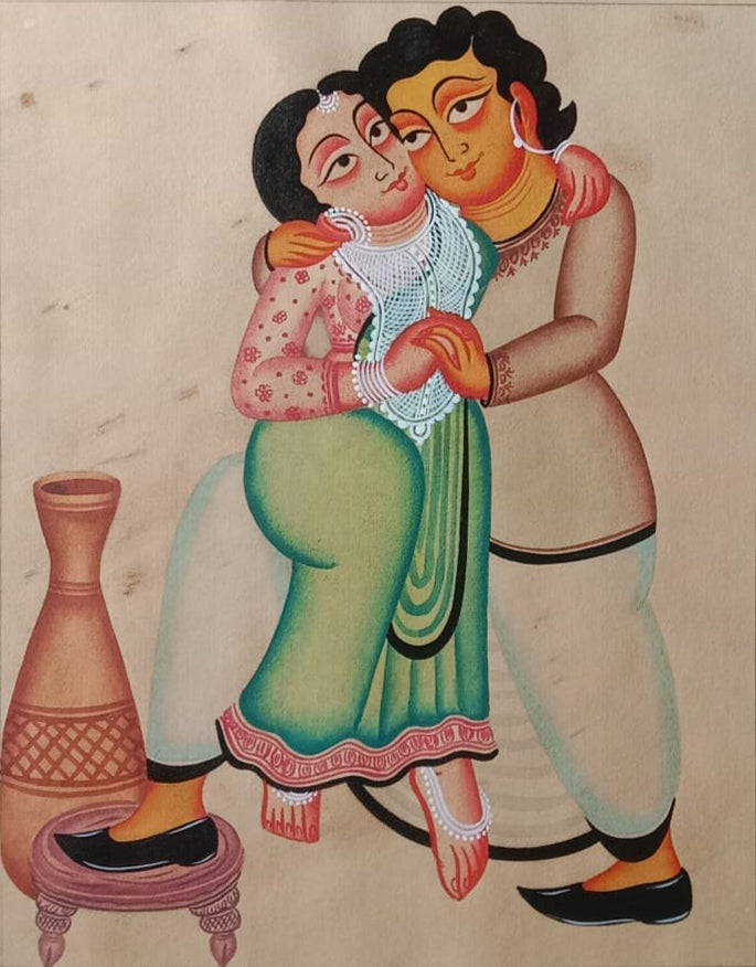 A moment of closeness in Kalighat By Bapi Chitrakar Thumbnail