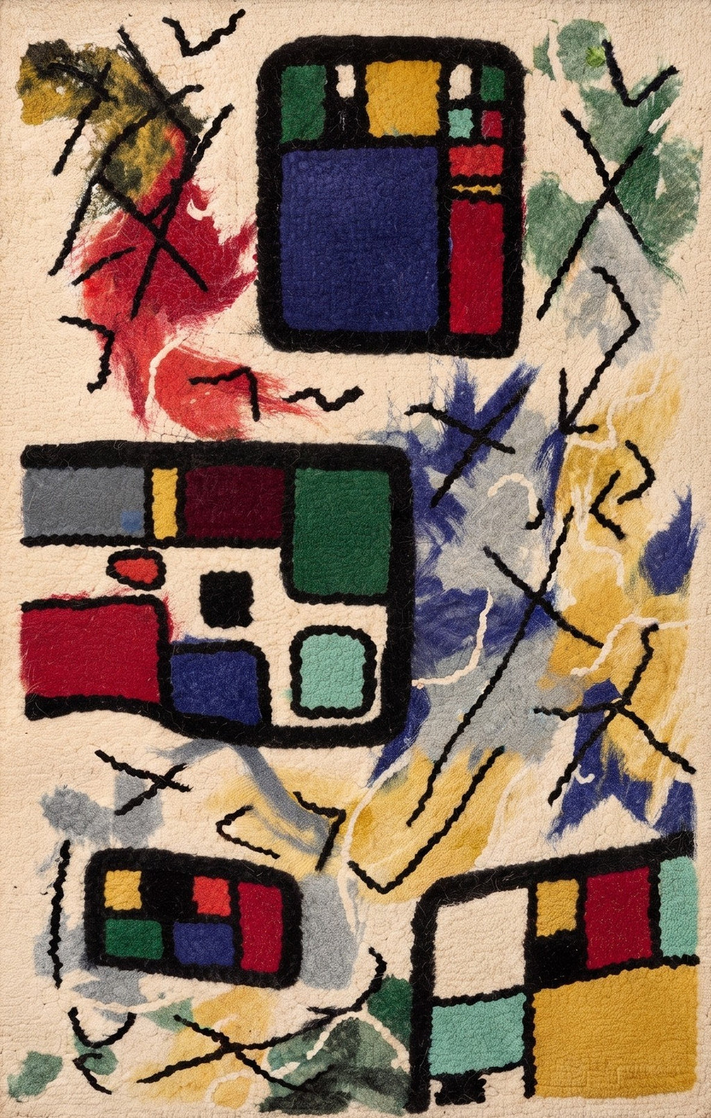 Abstract Composition in Namada Art by Mansuri Karim Thumbnail