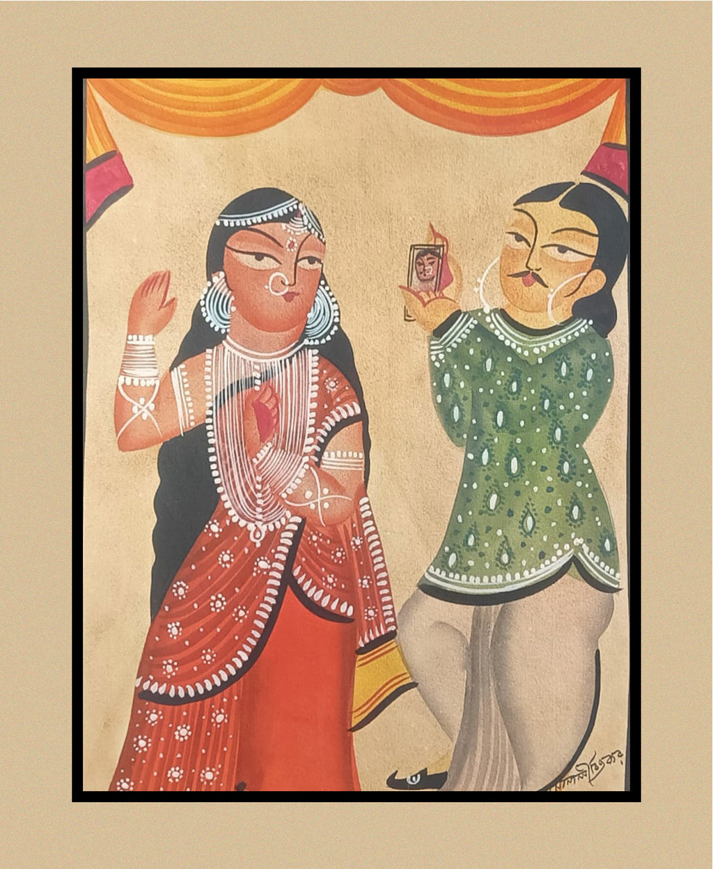 Admiring Glance in Kalighat by Sonali Chitrakar Thumbnail