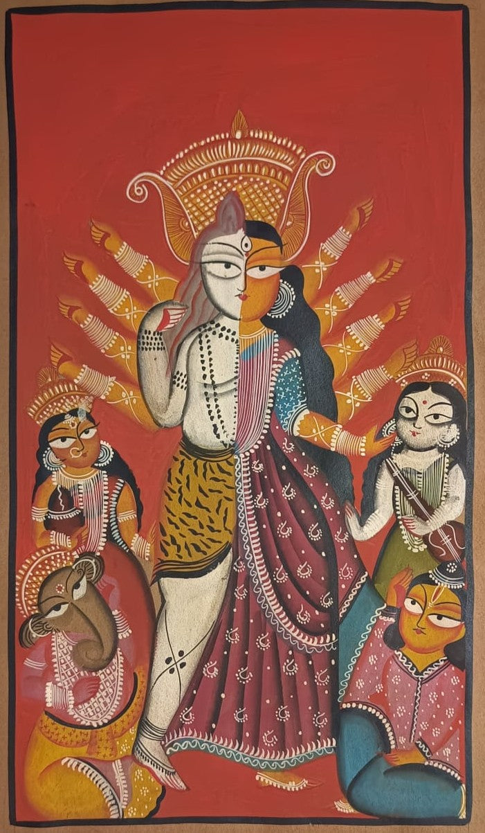 Ardhanishvara Parivara in Kalighat by Sonali Chitrakar Thumbnail