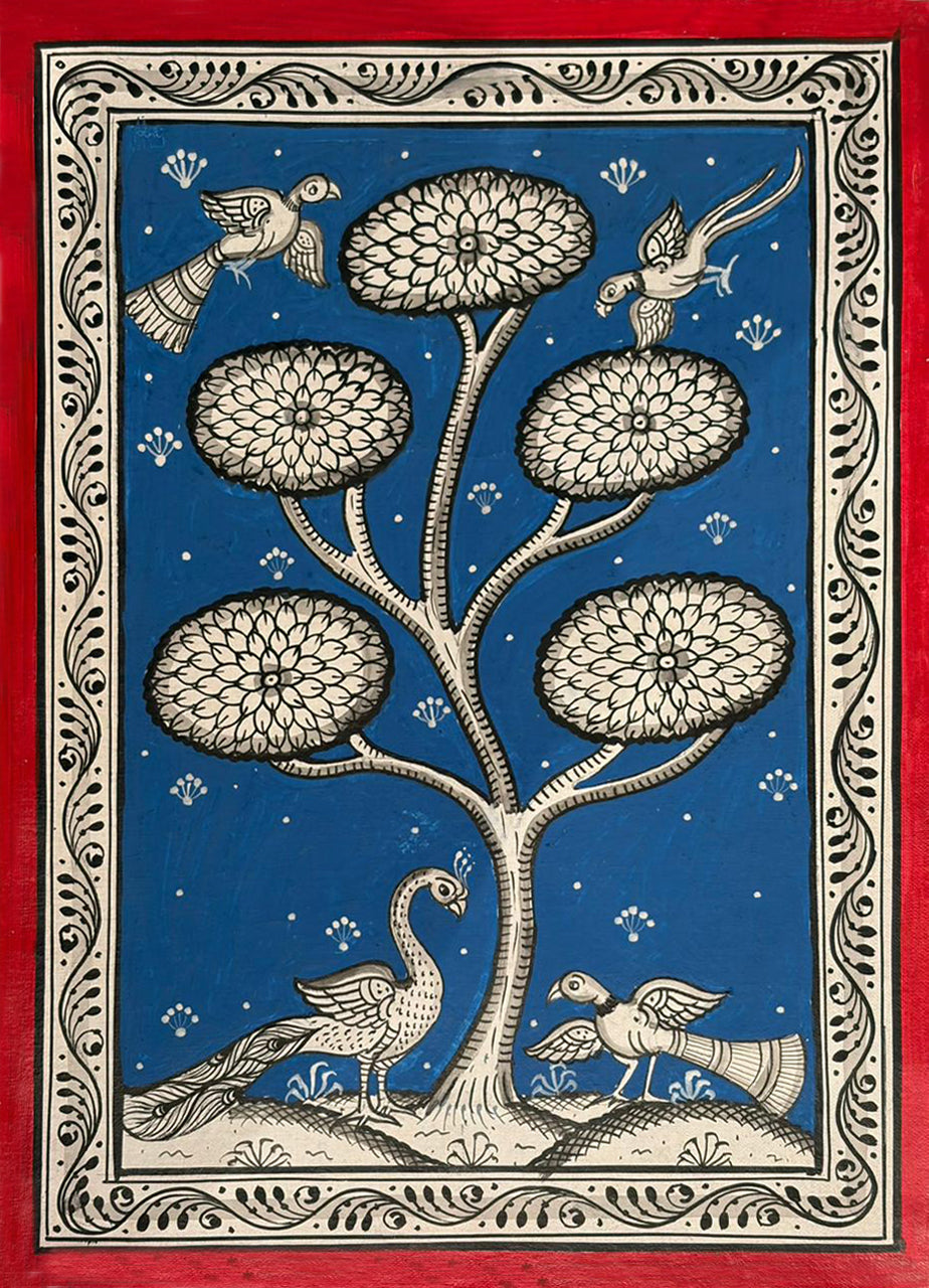 Avian sanctuary in Pattachitra by Apindra Swain Thumbnail