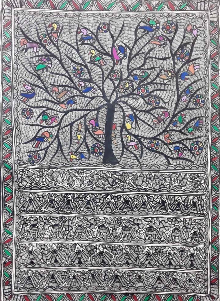The layered world in Madhubani by Pratima Bharti Thumbnail