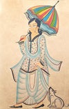 Buy Babu with an Umbrella in Kalighat by Sonali Chitrakar
