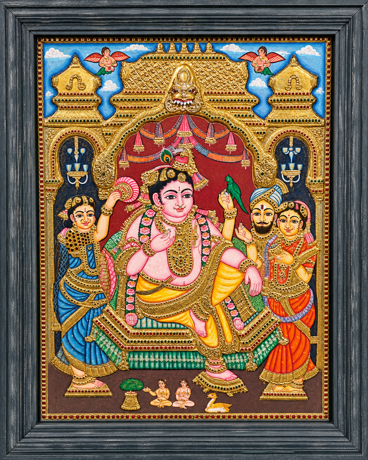 Bala Krishna in Tanjore by Tanjore Art Gallery Thumbnail