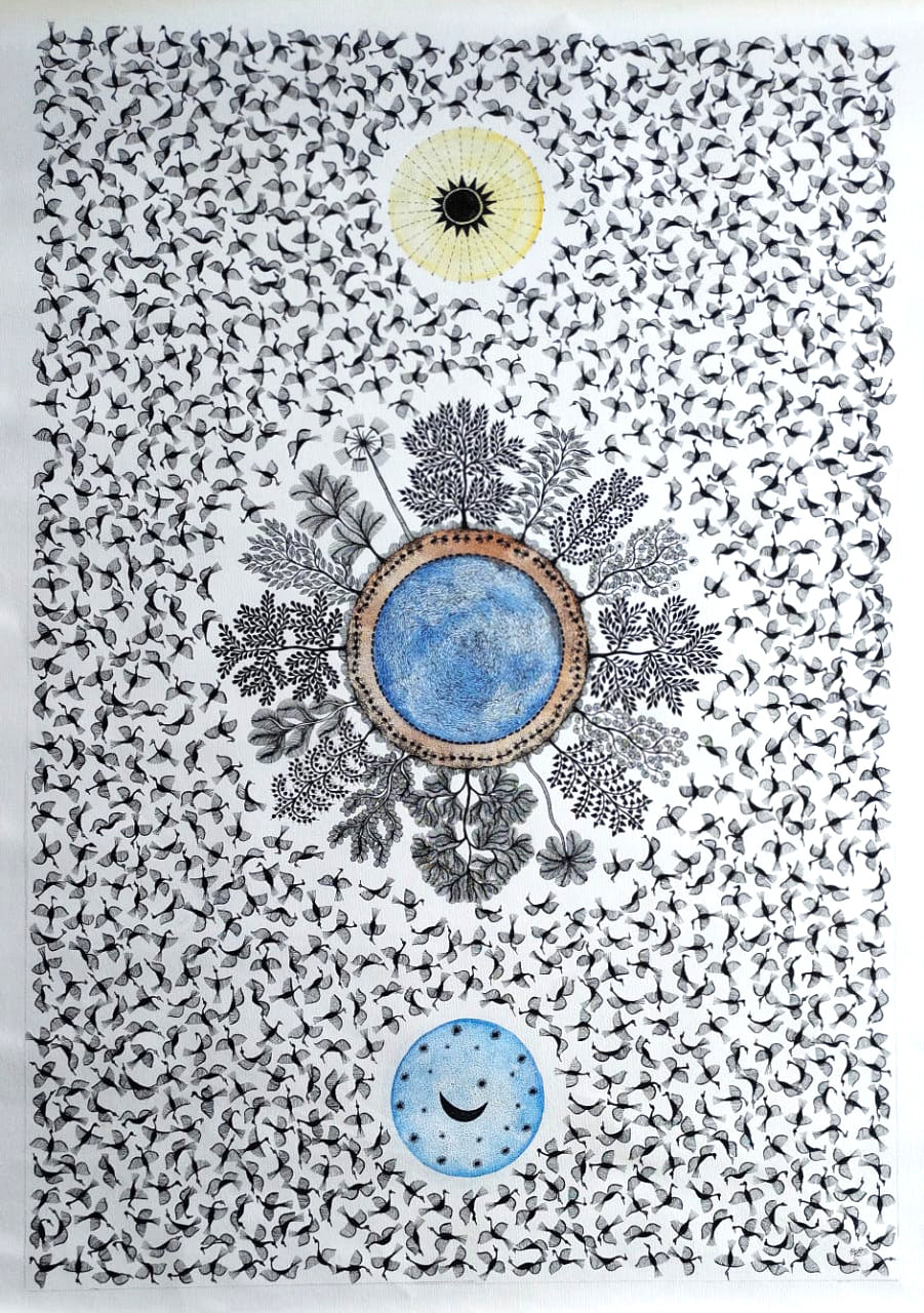 Buy Balance of Earth In Warli by Dilip Rama Bahotha