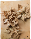 Buy Blossoming Buds and A Bird in Terracotta by Dolon Kundu