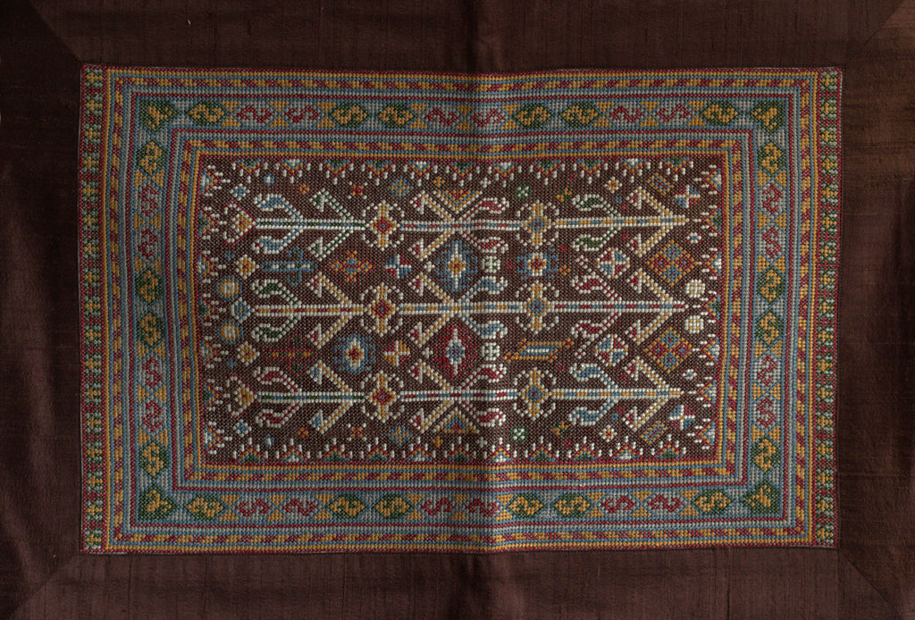 Brown Carpet Design in Jat Garaasiya Embroidery Thumbnail