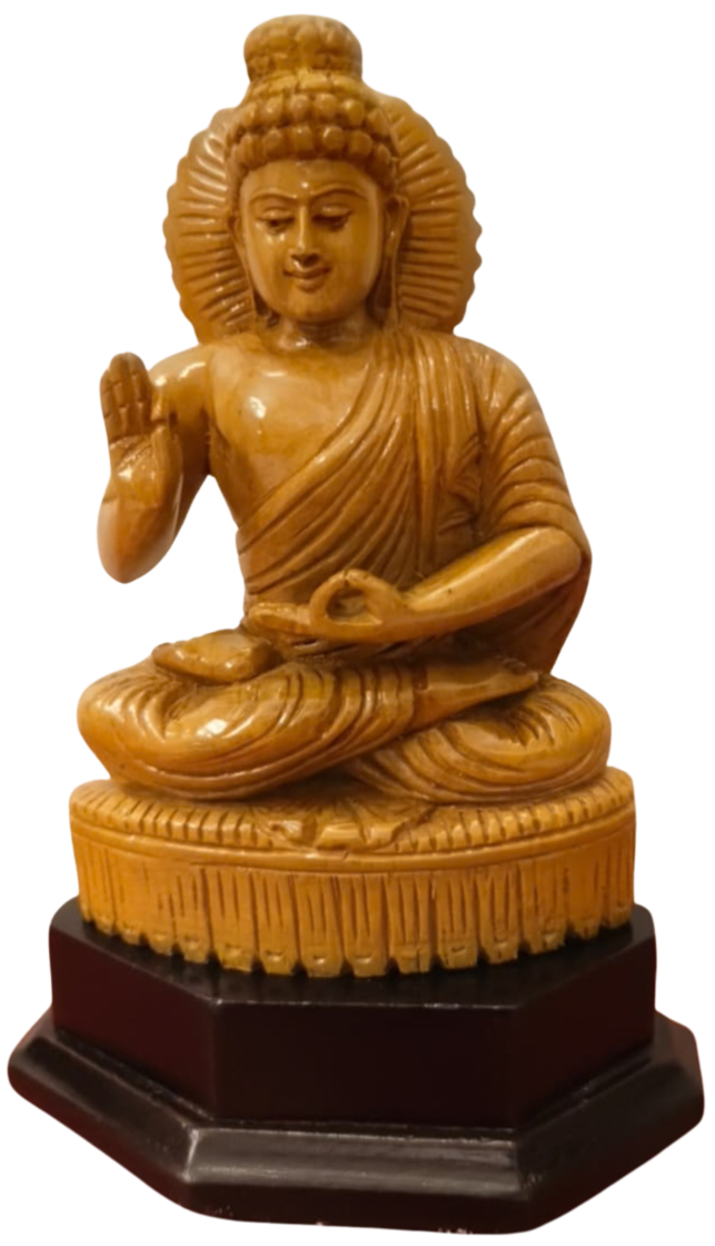 Buddha in Wood Carving by Diya Handicrafts Thumbnail
