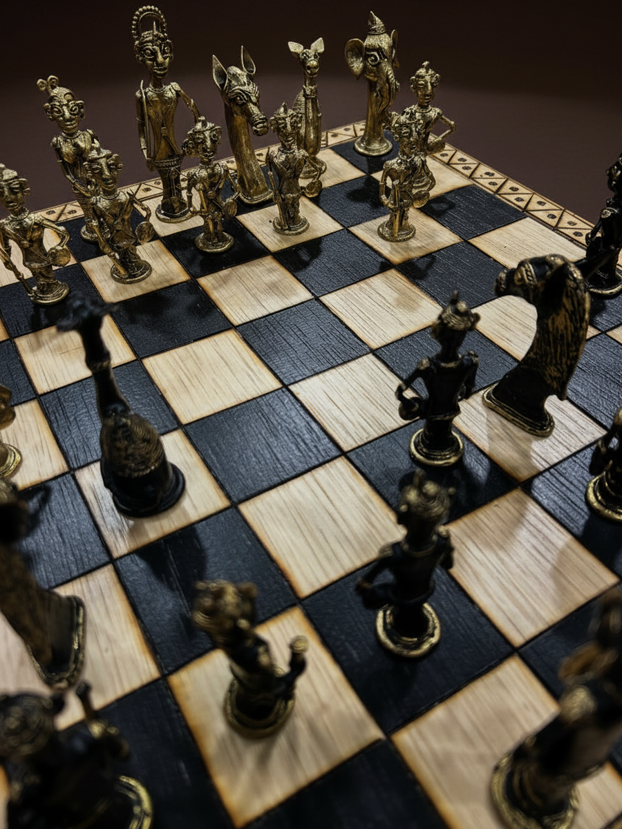 Chess: The game of wit in Dhokra Craft Thumbnail