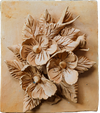 Buy Clustered Blooms in Terracotta by Dolon Kundu