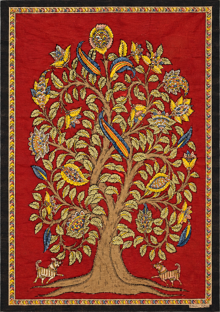 Colourful Pigments in Mata ni Pachedi by Vasant Manubhai Chitara Thumbnail