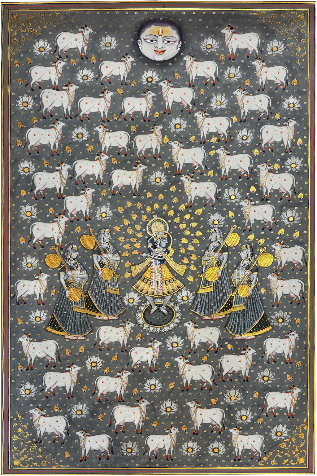 Contemporary Gopashtami pichwai by Naveen Soni Thumbnail