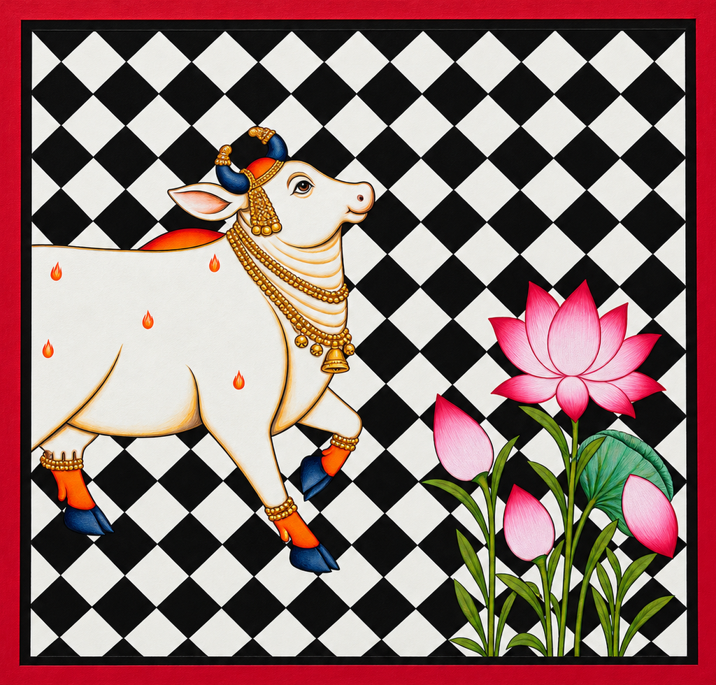Cow and Lotus Thumbnail