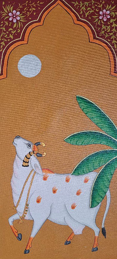 Buy Cow in Contemporary Pichwai  by Shehzaad ALi Sherani