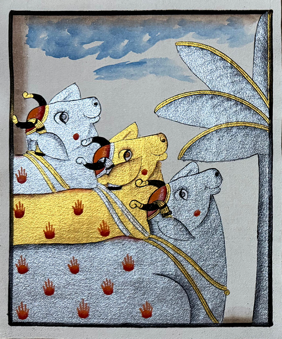 Cows: Krishna's sacred companions in Pichwai by Naveen Soni Thumbnail