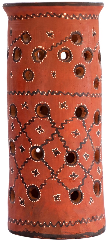 Cylindrical Vase in Khavda Pottery by Abdul Kumbhar Thumbnail