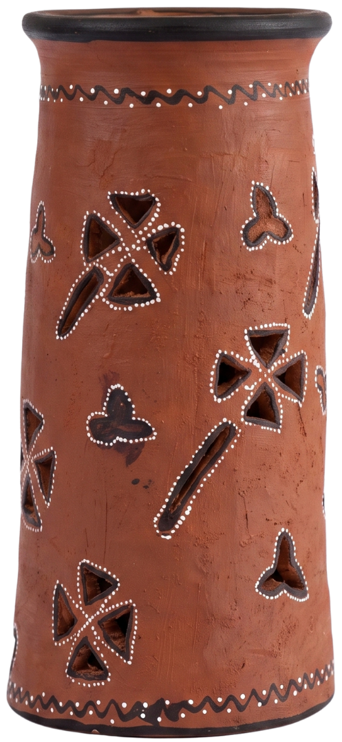 Decorative Vase in Khavda Pottery by Abdul Kumbhar Thumbnail