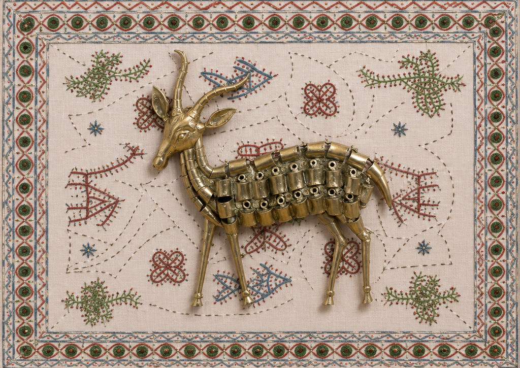 Deer in Dhokra and Kutch Embroidery Thumbnail
