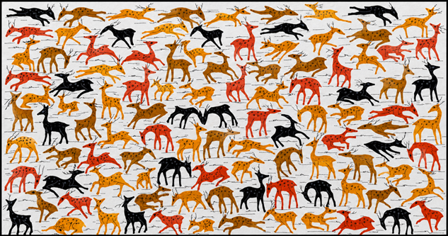 Deers in Applique by Purna Chandra Ghosh Thumbnail