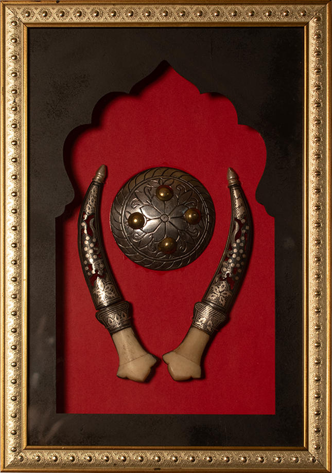 Dhal and Khanjar in Koftgiri by Shyamalata Gahloth Thumbnail