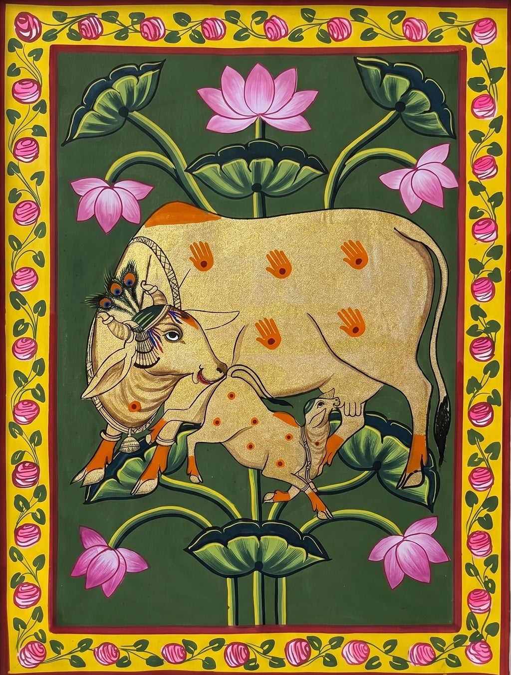 Divine Kamadhenu in Pichwai by Jayesh Sharma Thumbnail
