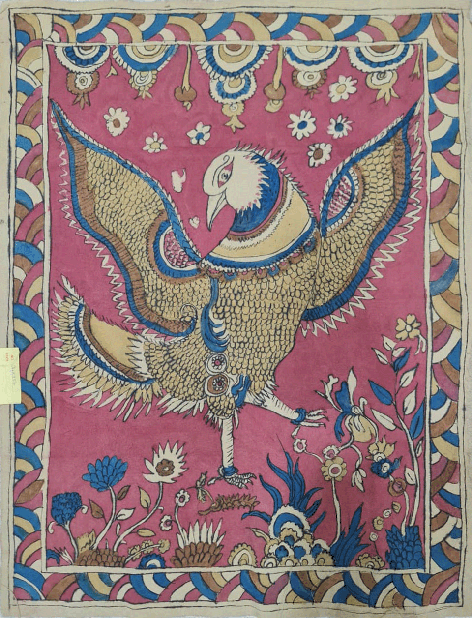 Eagle in Narayanpet and Srikalahasti Kalamkari by Ghanshyam Sarode Thumbnail