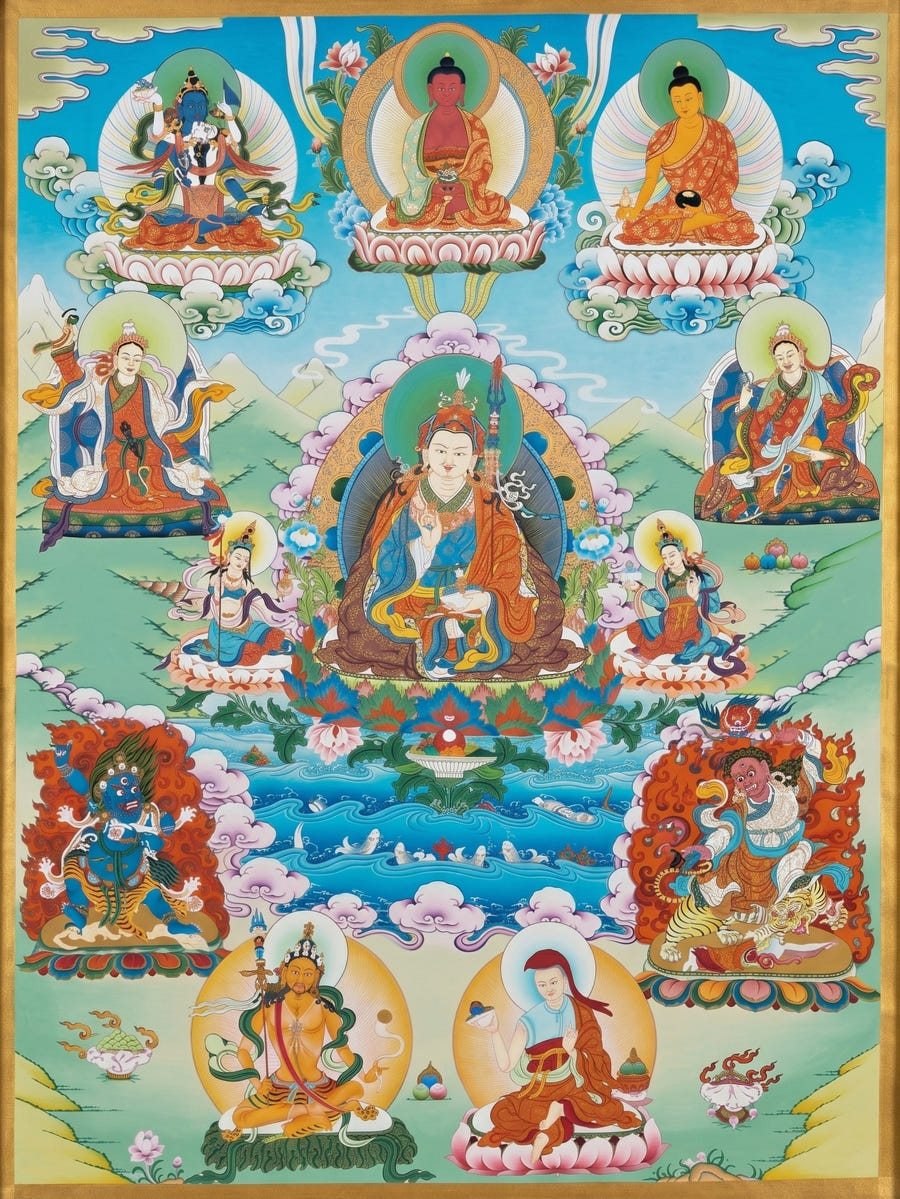 Buy Eight Manifestations of Guru Padmasambhava in Thangka by Gyaltsen Zimba