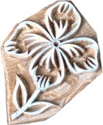 Buy Elegant Flower in Wooden Kalamkari Block by K. Gangadhar