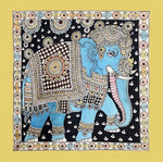 Elephant: Kalamkari Painting by Sudheer