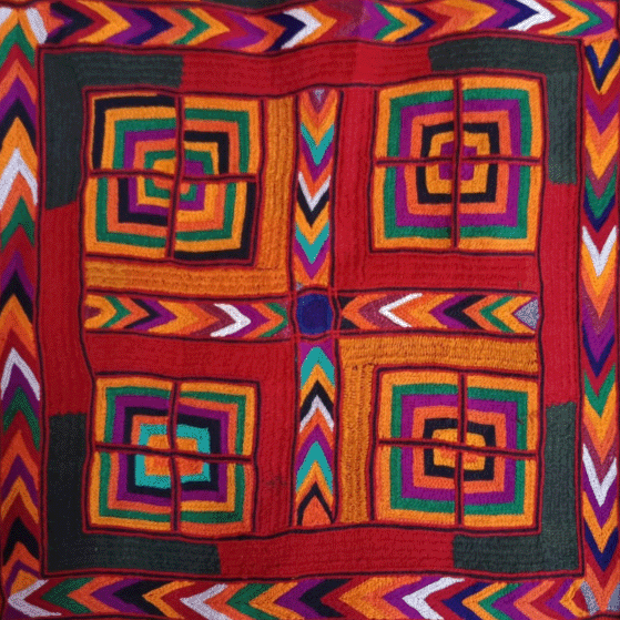 Buy Elevated Geometry: Squares and Lines in Banjara Embroidery by Sapavat Siddu