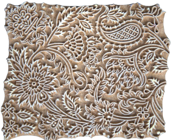 Buy Enchanting Floral Bloom in Wooden Kalamkari Blocks by K. Gangadhar