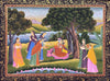 Buy Eternal Bliss: Radha and Lord Krishna in Vrindavan in Pichwai by Naveen Soni