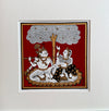 Buy Eternal Shade of Love: Lord Krishna and Radha in Phad Painting by Kalyan Joshi