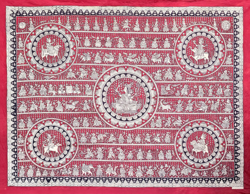 Five Shrines of the Goddess in Mata ni Pachedi by Vasant Manubhai Chittara Thumbnail