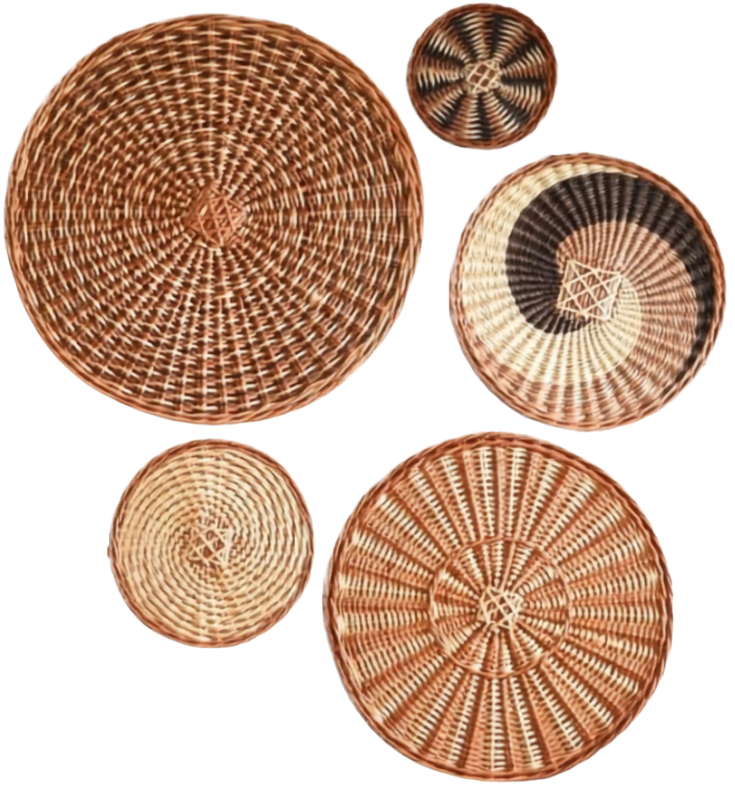 Five Woven Discs in Willow Wicker Craft by Gulshana Akhter Thumbnail