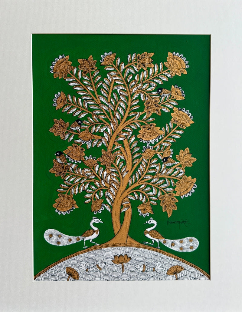 Buy Flora, Birds, and Fishes Phad Painting by Kalyan Joshi